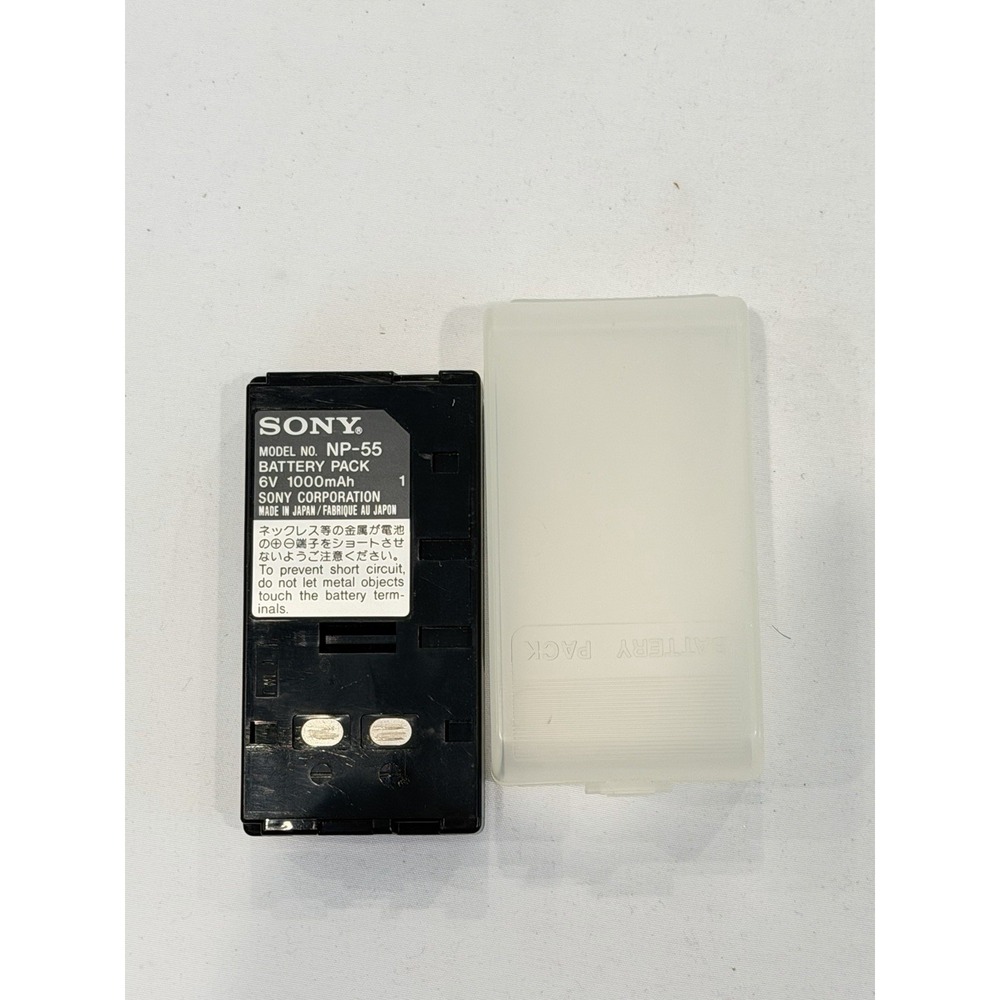 Sony NP-55 6V 1000mAh Camcorder Battery Pack Japan w/ Storage Case